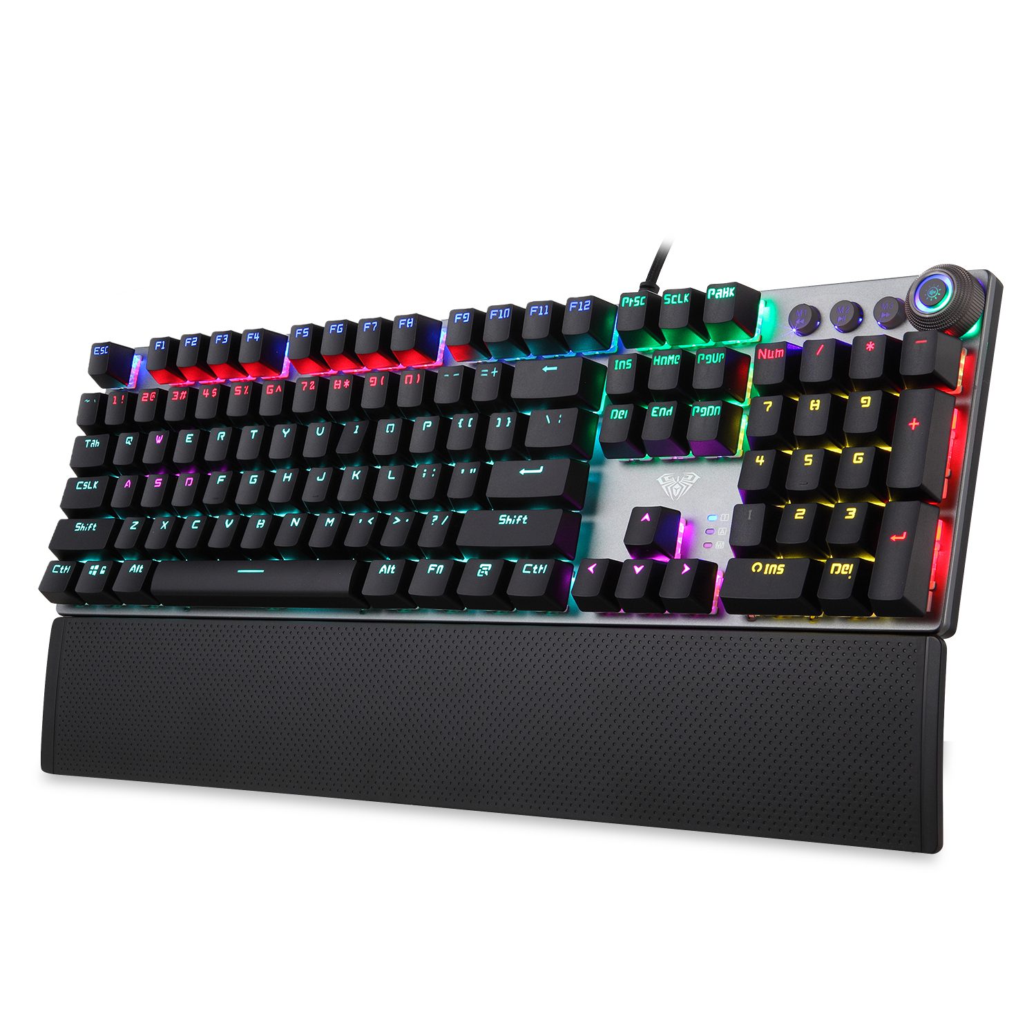 1-23101Q2032bN AULA F2058 Wired Black Mechanical Gaming Keyboard - Image 1