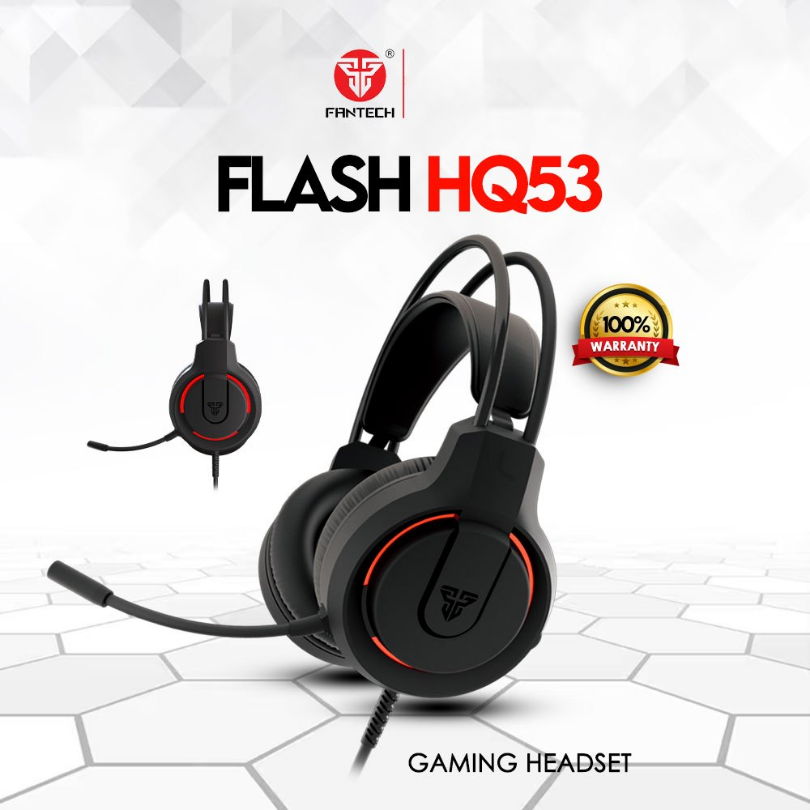 png Fantech FLASH HQ53 Lightweight Gaming Headset- (Black) - Image 1