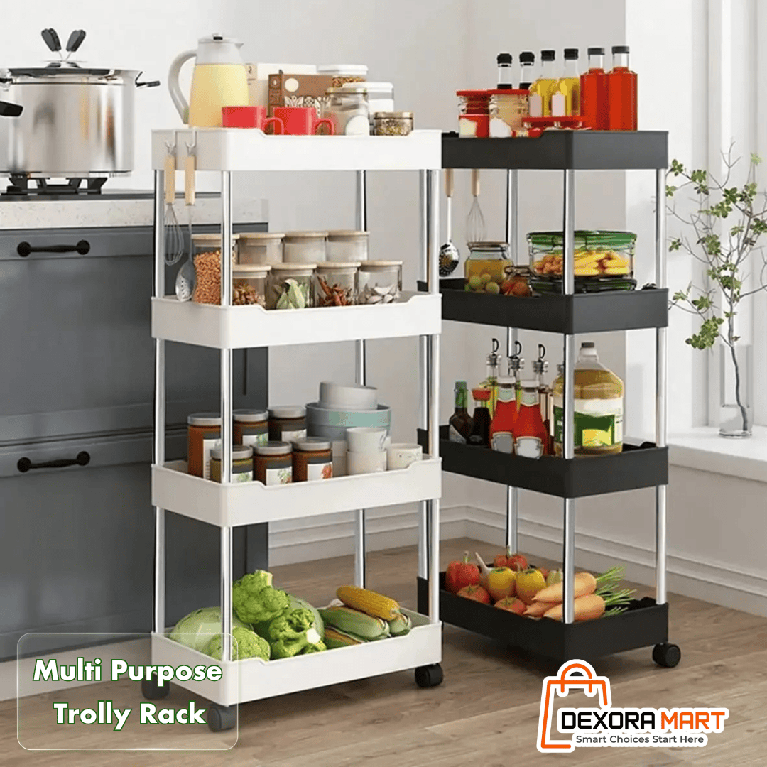 1 Wide Type High Capacity Multi Purpose Trolly Rack Multifunctional Movable Storage || Dexora Mart - Image 1